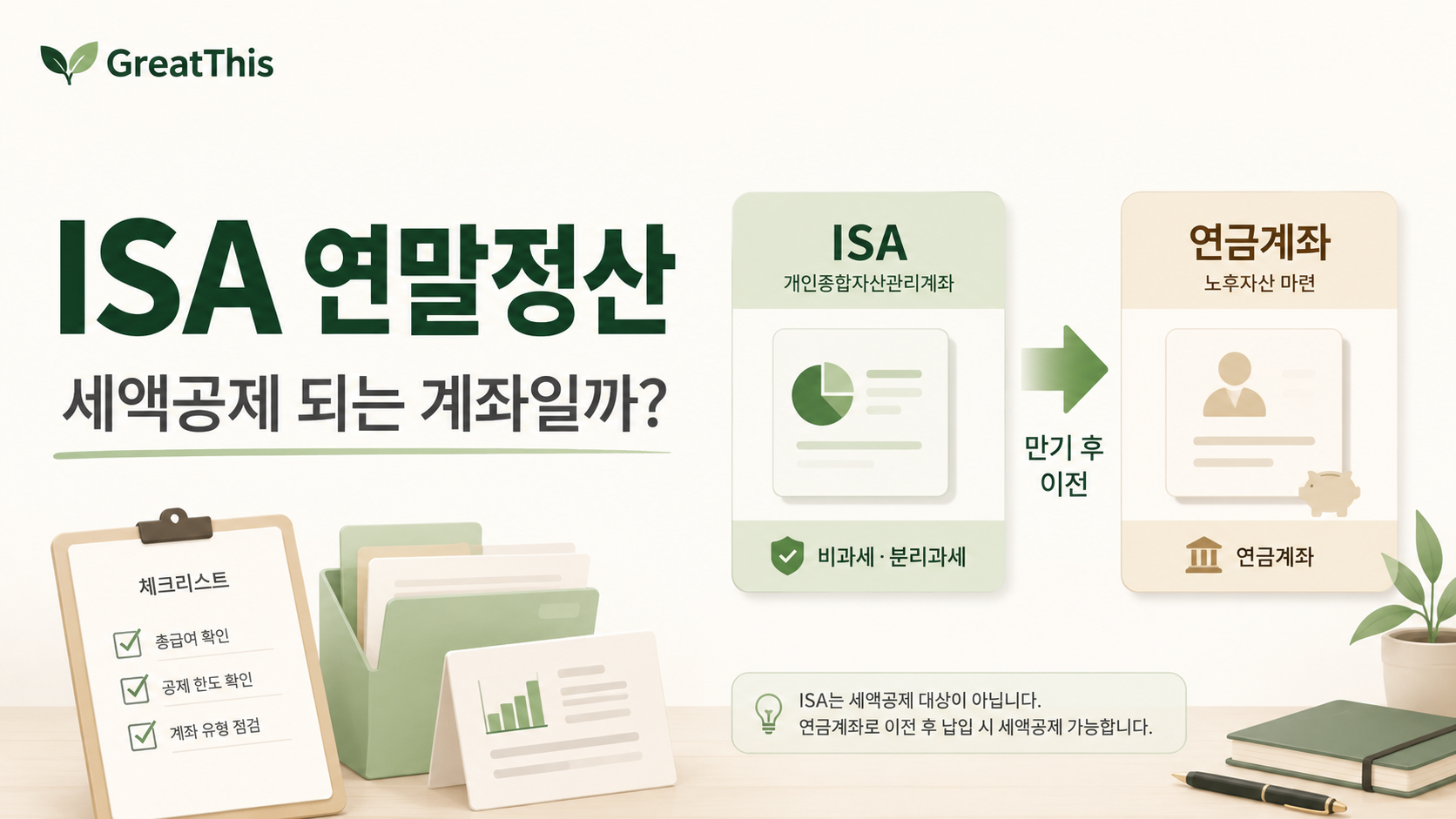 ISA 연말정산, 세액공제 되는 계좌일까?